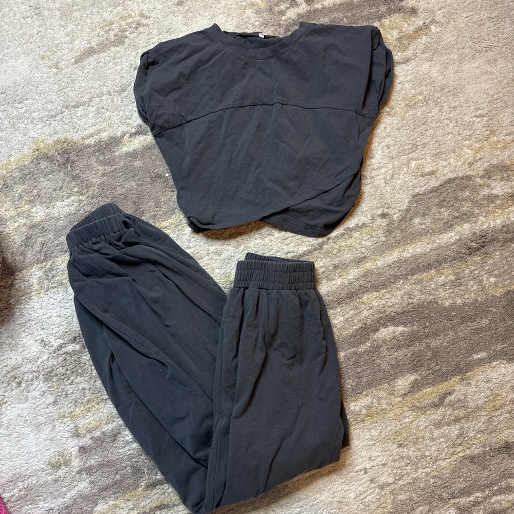 Dark grey Two-Piece Lounge Set